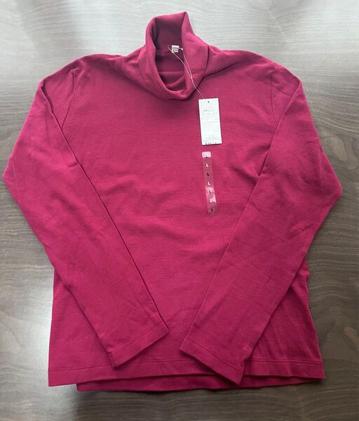 新品・タグ付き★ 長袖カットソー オーガニックコットン100% レッド L