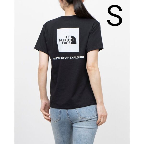 新品タグ付き ノースフェイス 半袖Tシャツ ボックスロゴ 黒 ブラック S