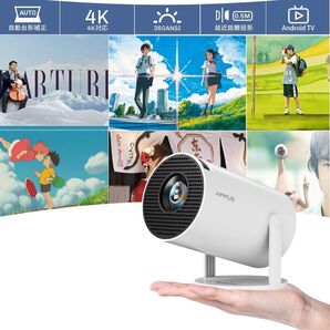180°回転 & Android TV HIPPUS Android TV プロジェクター 天井投影 小型