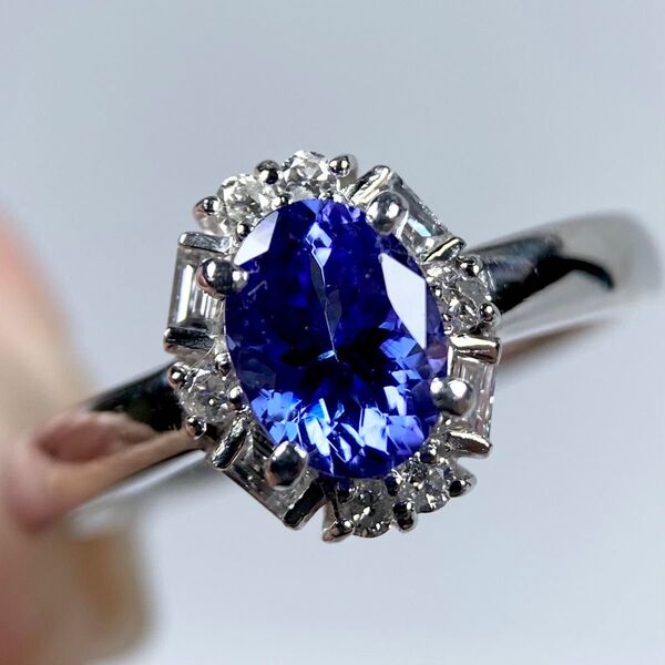 PT900 タンザナイト 1.16ct ダイヤモンド 0.20ct リング diamond jewelry