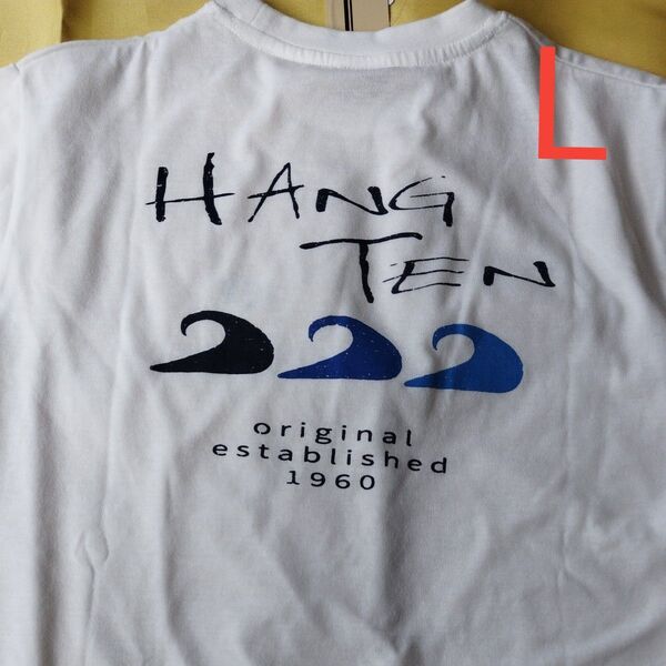 ▼1403 ハンテン HANGTEN 半袖Tシャツ Lサイズ 白 未使用新品 タグ付