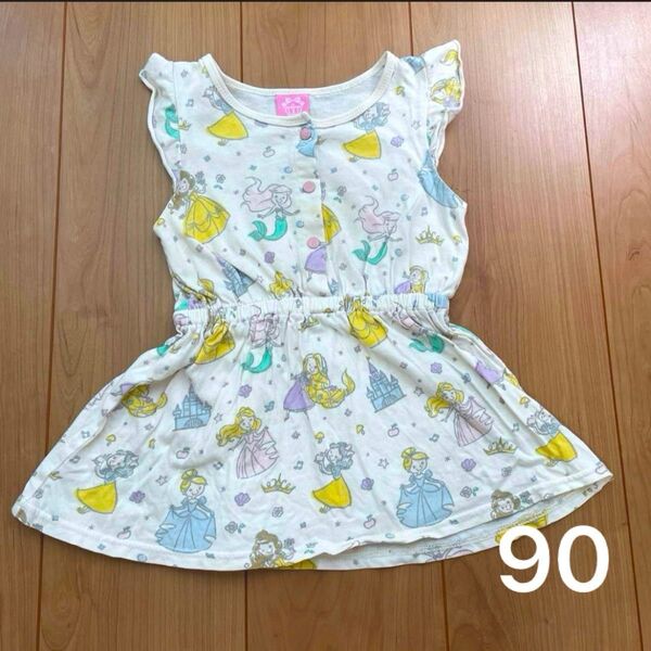 プリンセス ワンピース 90cm 女の子 肩フリル