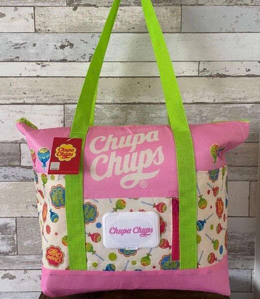 Chupa Chups チュッパチャプス 保温保冷 ウェットティッシュ蓋付き BIGトートバッグ