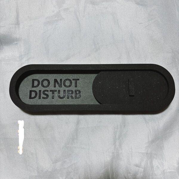 サインプレート Do Not Disturb Welcome Please Knock Slider Sign グレー DIY