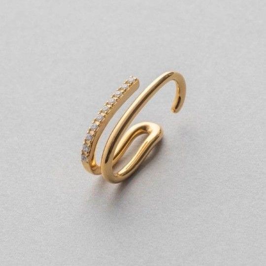 美品 エテ ビジュー ライナー カフ アクセサリー イヤーカフ ゴールド シルバー アクセサリー