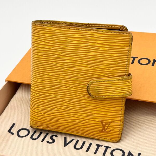 ルイヴィトン エピ 二つ折り財布 イエロー M63559 ポルト ビエ コンパク LOUIS VUITTON