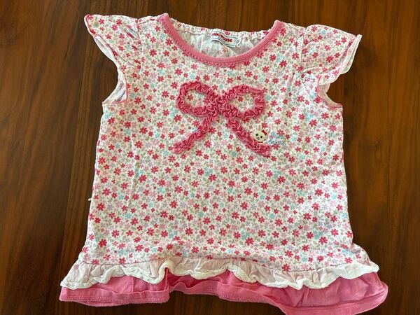 最終値下げ◎ ミキハウス Tシャツ 【80サイズ】 花柄 女の子 うさこ可愛い 夏服 涼しい