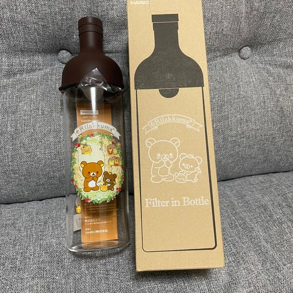 新品 ・未使用 HARIO ハリオ リラックマ フィルターインボトル 750ml ガラス ボトル