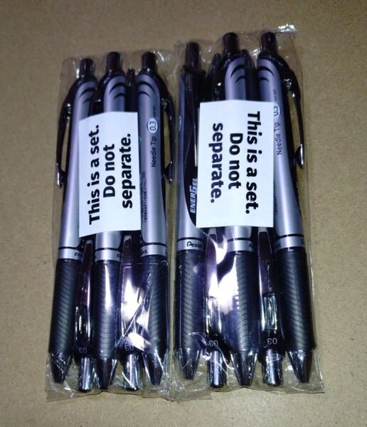 Pentel ゲルインキボールペン エナージェル ENERGEL BLN73-A 黒(0.3)10本