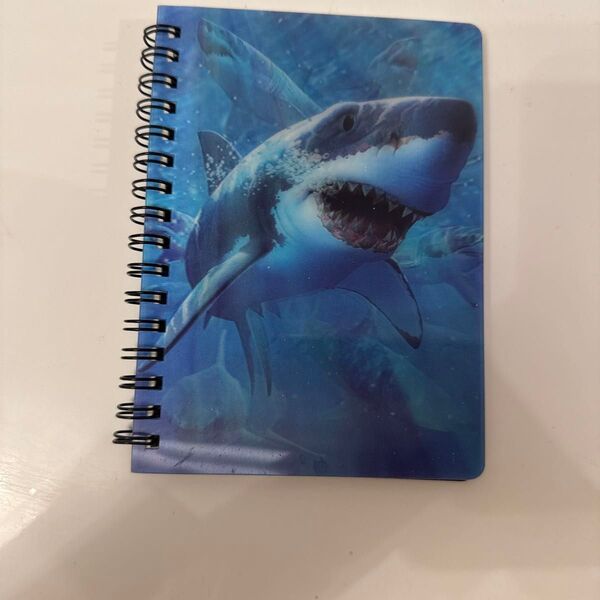 リングノート サメ シャーク 無地 ハガキサイズ 沖縄 新品 3D立体視
