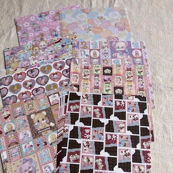 ayyjewel おりがみ 作家様 レトロアニマル柄他 国内作家様 ペーパー 紙質色々 片面両面印刷 約40枚 まとめ売り