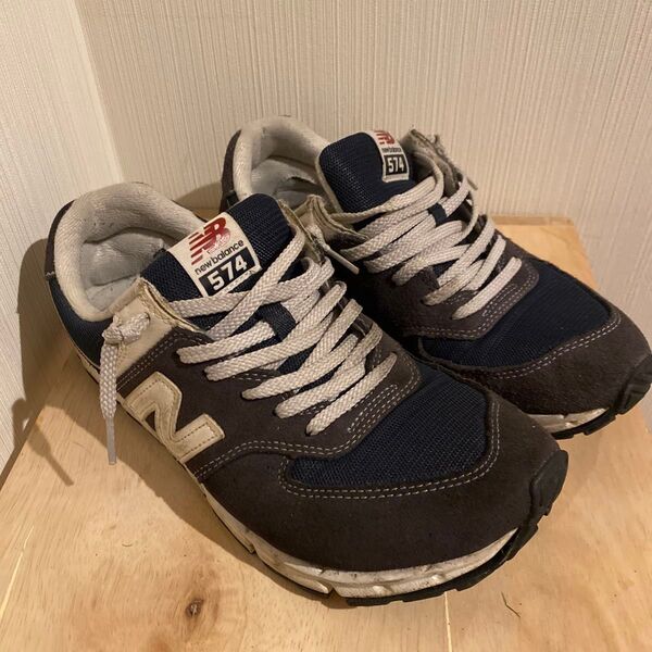 new balance 574 スニーカー ネイビー