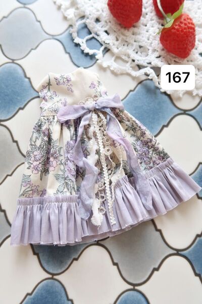 ドール服 アウトフィット 167 *リボンレーシィワンピース*