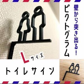 L トイレ ドアサイン ドアマーク ピクトグラム 壁掛け 雑貨 インテリア