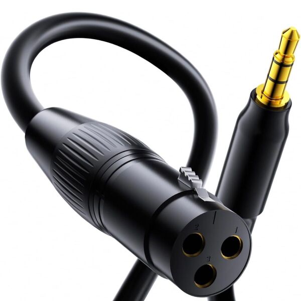 3.5MM XLR 変換ケーブル 3M オス メス マイクケーブル TRSオーディオ to キャノンケーブル オーディオコンソール