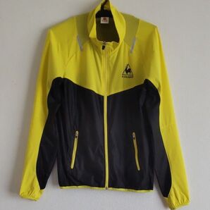 le coq sportif フルジップアップパーカー イエロー×ブラック
