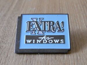 古い ピンバッジ : EXTRA for WINDOWS 広告 ロゴ ピンズ #V
