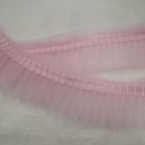 チュールプリーツレース(ピンク)