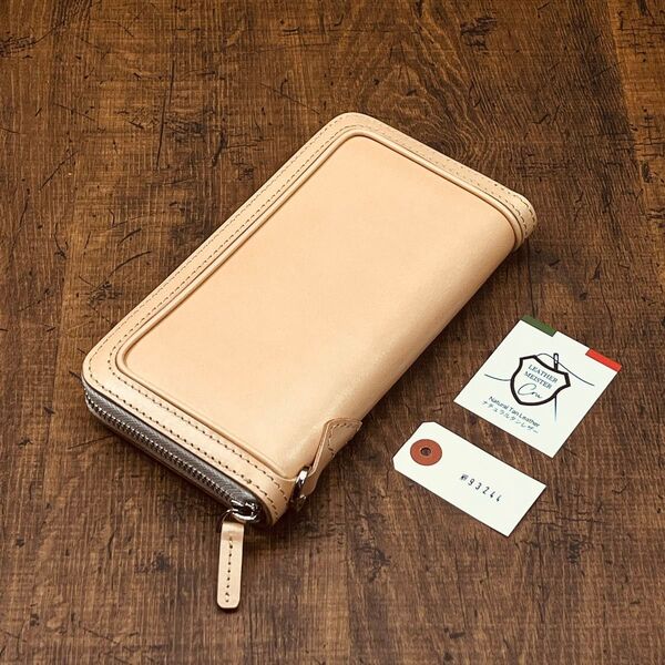 新作品 サドルレザー ラウンドファスナー メンズ財布 長財布 本革 ハンドメイド YKK 送料無料 牛革 新品 未使用 革財布