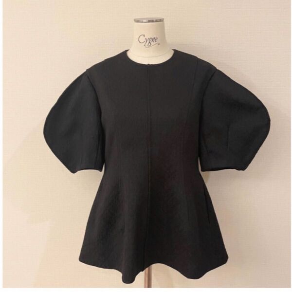 cygne シーニュ cecile ブラック ジャガードトップス