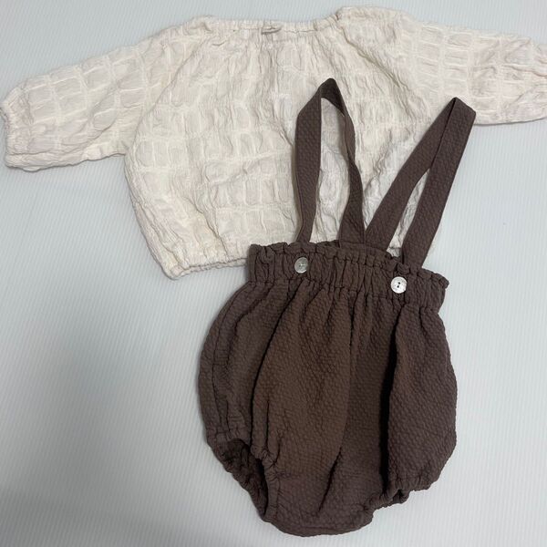 nunubiel ブラウス サス付きブルマ 2着セット babyM 韓国子供服 バースデイ しまむら