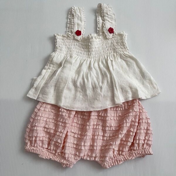 bananaJ キャミソールチュニック ショートパンツ XS 2着セット 韓国子供服 バースデイ しまむら