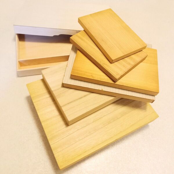 【DIY・リメイク】蓋つき木箱・空箱7個セット