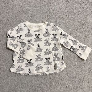 しまむら ディズニー柄長袖ワッフルトップス 100 ミッキー ドナルド 子供服
