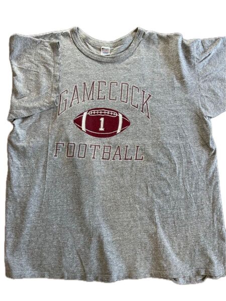 80sトリコタグChampion GAMECOCK FOOTBALL 半袖 カットソー海外ピック