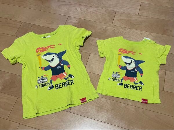 リンクコーデ 80 120 Tシャツ ボブソン
