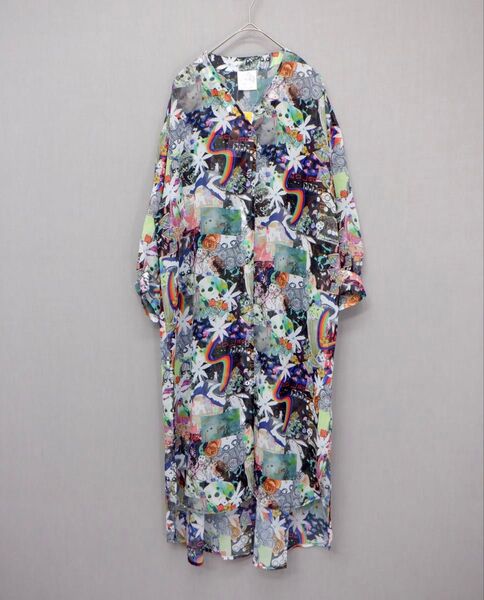 2柄展開シフォンワンピース