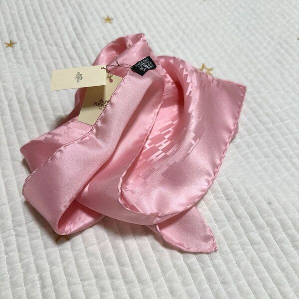 エルメス ミニカレ スカーフ ピンク