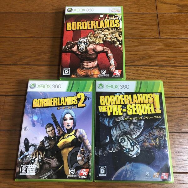 XBOX360 ボーダーランズ 1 & 2 & プリシークエル シリーズ 3本 セット Borderlands