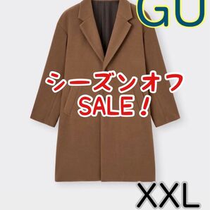 【SALE】GU ニットメルトンチェスターコート ブラウン XXL