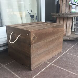 木箱【5】蓋付き 取手付き小コンテナ アウトドア 宅配ボックス ツールボックス
