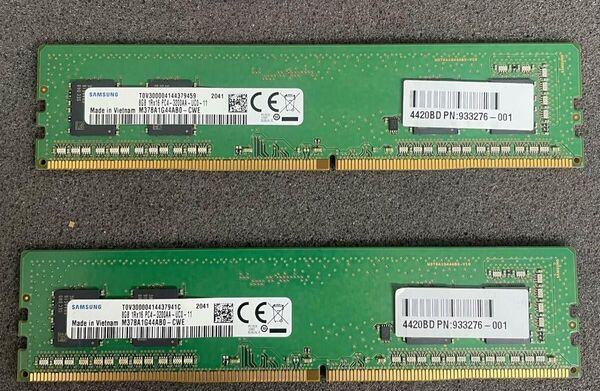 SAMSUNG DDR4 PC4-3200AA-UC0-11 16GB(8GB×2枚) 動作確認済み
