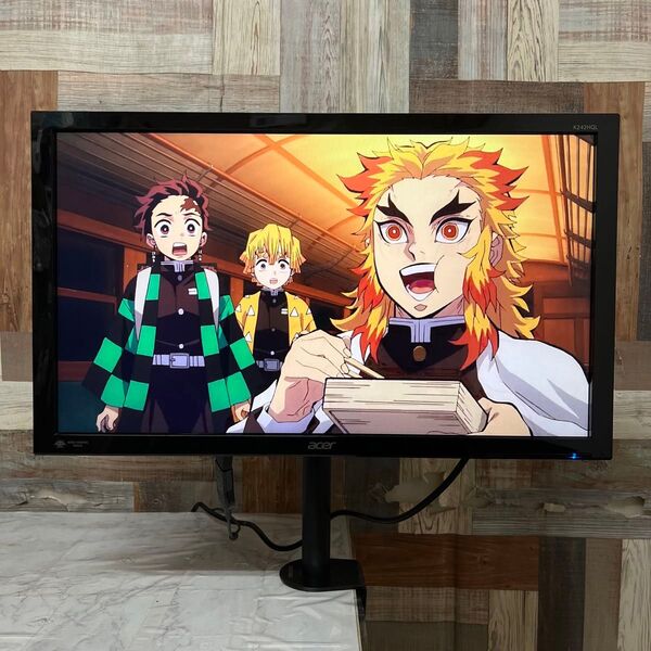 即日発送全国送料込 3年前購入acer フルHD24型液晶モニター アームスタンド付 2021年製