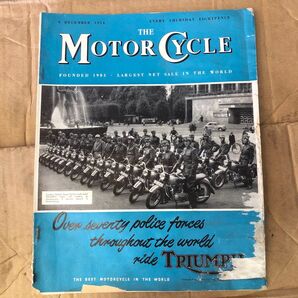 THE MOTORCYCLE 1954年12月9日号 トライアンフ BSA ビンセント ベロセット ダグラスベスパ 150GS