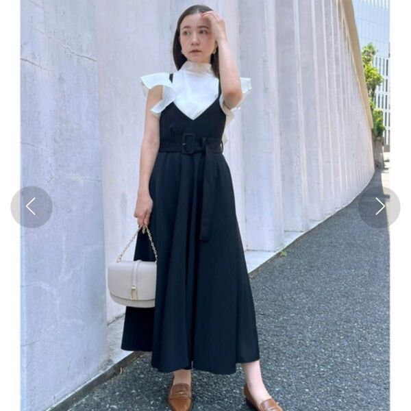 定価16500円 スナイデル サーキュラージャンスカ ワンピース スカート 黒色