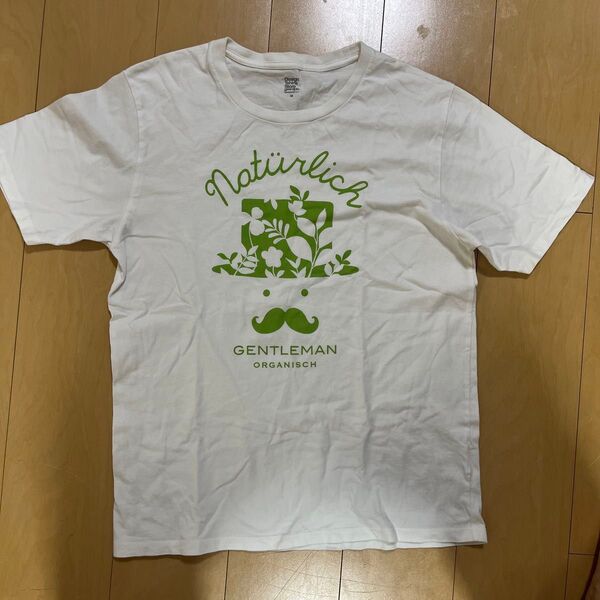 グラニフ Tシャツ Mサイズ 白色 ヒゲ おじさん ハット 緑