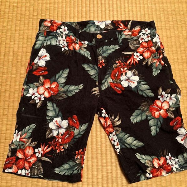 メンズ 花柄 ハーフパンツ アロハ リゾート