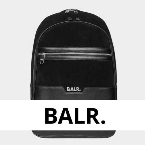 BALR. ボーラー レザー スエード バックパック リュック ブラック 黒 デイパック バッグ 誕生日 プレゼント