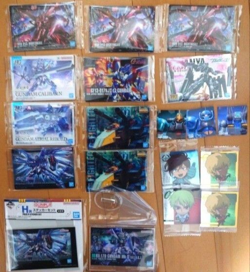 ガンダム ウェハースカード シール 一番くじ下位賞等お得纏めセット ガンプラパッケージアートグミ