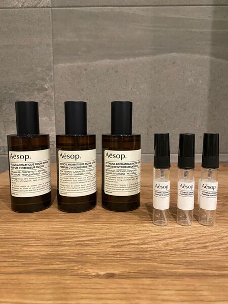 Aesop アロマティックルームスプレー3種 3ml フレグランス イソップ Aesop ルームスプレー