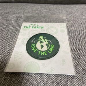 新品未使用 LOVE THE LAND 刺繍ワッペン パッチ 緑 スヌーピー