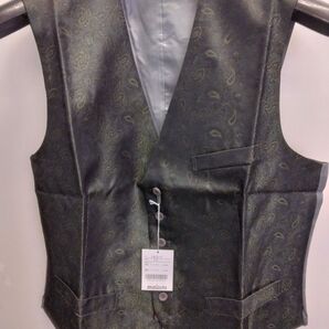 男性用 ベスト LLサイズ 1472-5 ダークグリーン系 ペーズリー柄 ボストン商会 ボンユニ BON UNI 新品 未使用