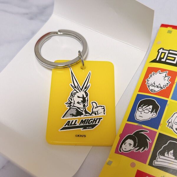僕のヒーローアカデミア ヒロアカ ジャンプショップ ジャンフェス カラーチャームコレクション キーホルダー レトロ タグ 黄色