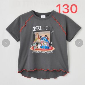 スティッチ チャコールグレー Tシャツ nanaコラボ