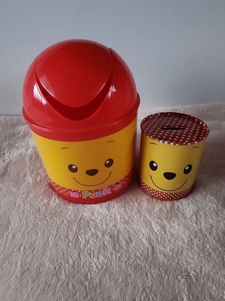 くまのプーさん 貯金箱、卓上ゴミ箱
