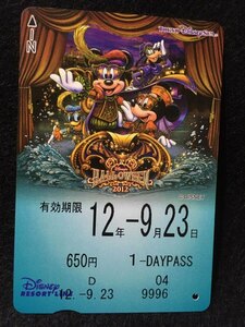 東京ディズニーリゾート　ディズニーリゾートライン　期間限定デザイン　フリーきっぷ　2012年度　ハロウィーン